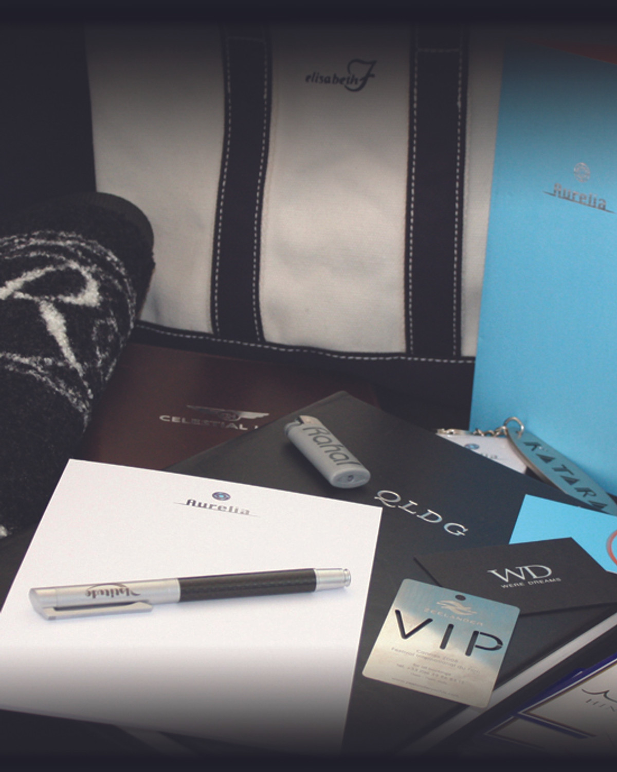 Bespoke branded items aboard a superyacht